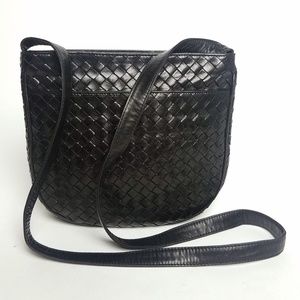 Bottega Veneta Intrecciato Black Woven Leather Bag